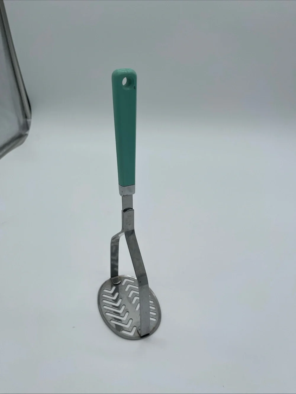 Maid Of Honor Stainless Potato Masher Aqua Turquoise Composite Kitchen Vintage